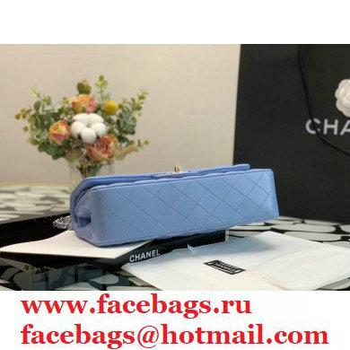 Chanel Lambskin Medium Classic Flap Bag Sky Blue 2021