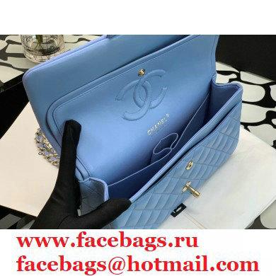 Chanel Lambskin Medium Classic Flap Bag Sky Blue 2021 - Click Image to Close