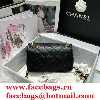 Chanel Lambskin Medium Flap Bag AS2318 Black 2021