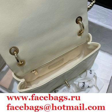 Chanel Lambskin Medium Flap Bag AS2318 Creamy 2021