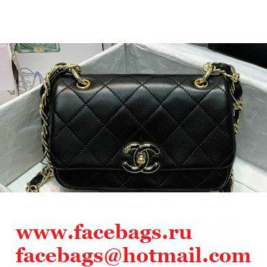 Chanel Lambskin Small Flap Bag AS2317 Black 2021