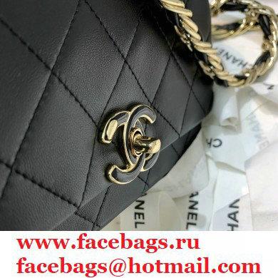 Chanel Lambskin Small Flap Bag AS2317 Black 2021 - Click Image to Close