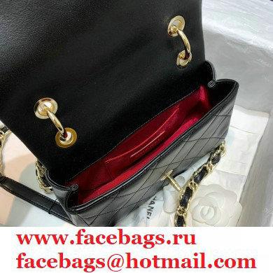 Chanel Lambskin Small Flap Bag AS2317 Black 2021