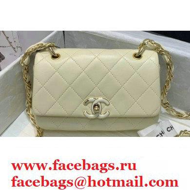 Chanel Lambskin Small Flap Bag AS2317 Creamy 2021