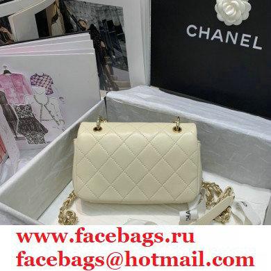 Chanel Lambskin Small Flap Bag AS2317 Creamy 2021