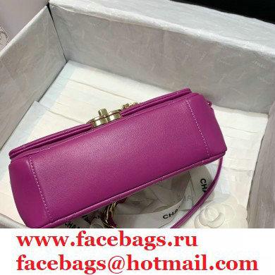 Chanel Lambskin Small Flap Bag AS2317 Purple 2021