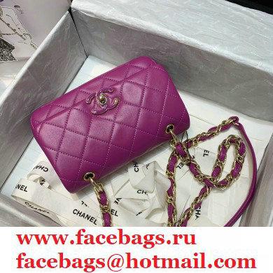 Chanel Lambskin Small Flap Bag AS2317 Purple 2021