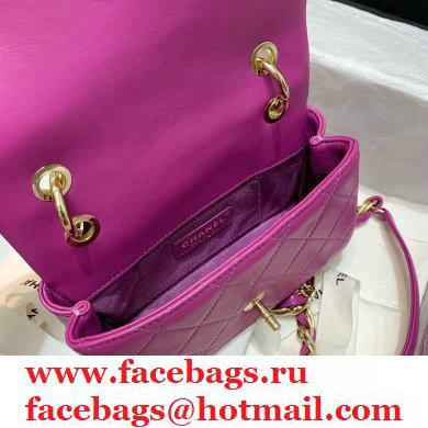Chanel Lambskin Small Flap Bag AS2317 Purple 2021 - Click Image to Close
