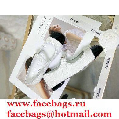 Chanel Mary Janes G36482 Fabric White 2021