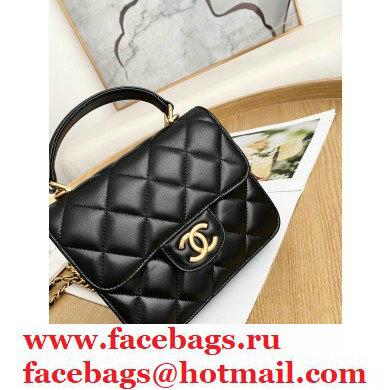 Chanel Mini Classic Flap Bag with Top Handle Black 2021