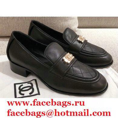 Chanel Quilting Boy Loafers Black 2021 - Click Image to Close