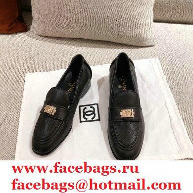 Chanel Quilting Boy Loafers Black 2021
