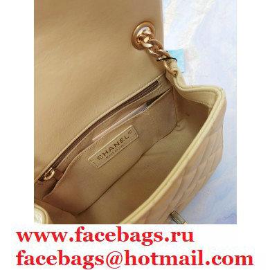 Chanel Resin Chain Lambskin Mini Flap Bag AS2379 Beige 2021