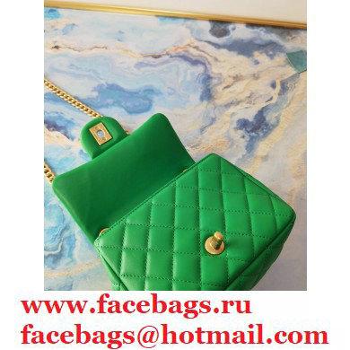 Chanel Resin Chain Lambskin Mini Flap Bag AS2379 Green 2021 - Click Image to Close