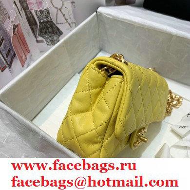Chanel Resin Chain Lambskin Mini Flap Bag AS2379 Yellow 2021 - Click Image to Close
