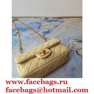 Chanel Resin Chain Lambskin Small Flap Bag AS2380 Beige 2021 - Click Image to Close