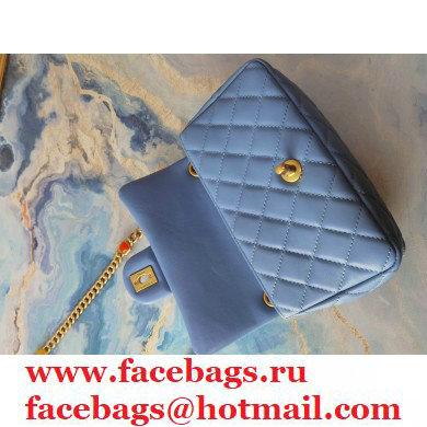 Chanel Resin Chain Lambskin Small Flap Bag AS2380 Denim Blue 2021