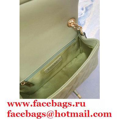 Chanel Resin Chain Lambskin Small Flap Bag AS2380 Light Green 2021
