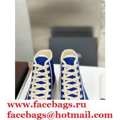 Chanel Vintage Canvas High-top Sneakers Blue 2021 - Click Image to Close