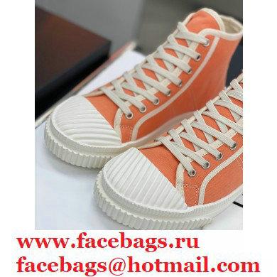 Chanel Vintage Canvas High-top Sneakers Orange 2021 - Click Image to Close