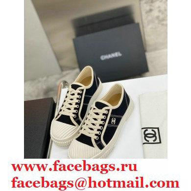 Chanel Vintage Canvas Low-top Sneakers Black 2021