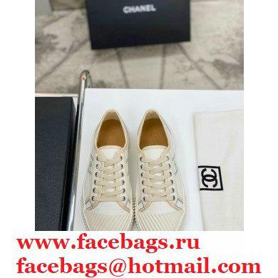 Chanel Vintage Canvas Low-top Sneakers White 2021