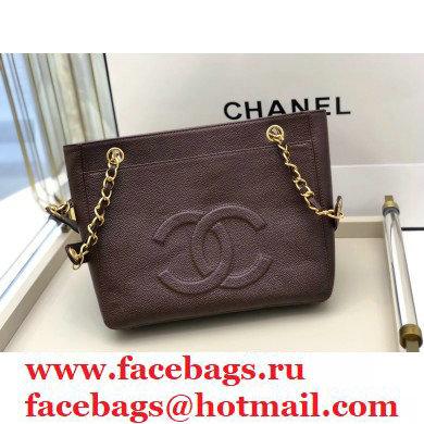 Chanel Vintage Caviar Leather Shoulder Bag with Front Pocket AS6706 Burgundy 2021 - Click Image to Close