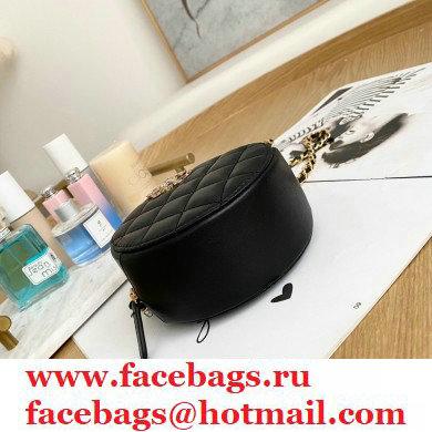 Chanel Zirconium Crystal CC Logo Round Clutch with Chain Bag AP1944 Black 2021 - Click Image to Close