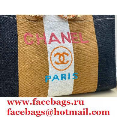 Chanel cabas ete shopping tote A66941 black/beige white - Click Image to Close