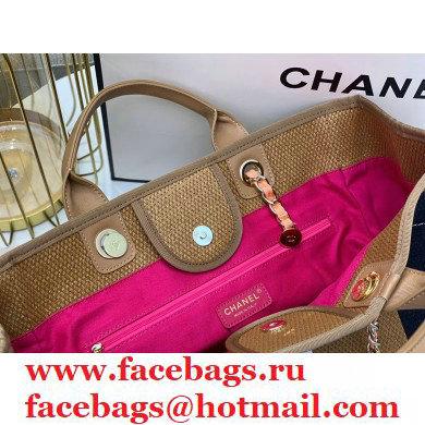 Chanel cabas ete shopping tote A66941 black/beige white