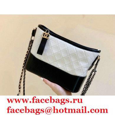 Chanel original quality Gabrielle hobo bag A91810 white/black