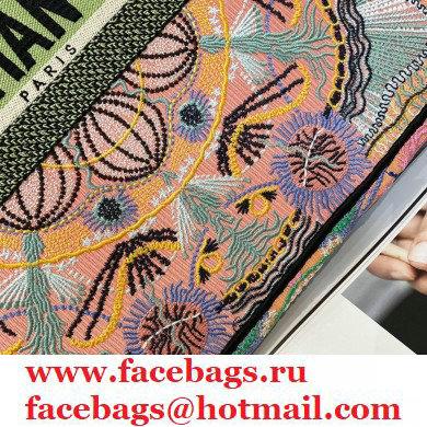 Dior Book Tote Bag in Multicolor Lights Embroidery 2021