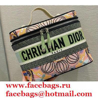 Dior Diortravel Vanity Case Bag in Multicolor Lights Embroidery 2021