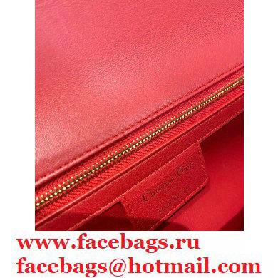 Dior Large Caro Bag in Soft Cannage Calfskin Red 2021