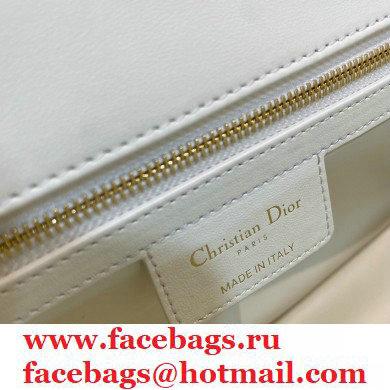 Dior Large Caro Bag in Soft Cannage Calfskin White 2021