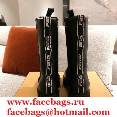 Fendi Black Leather Biker Ankle Boots 01 2021 - Click Image to Close