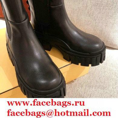 Fendi Black Leather Biker Ankle Boots 06 2021 - Click Image to Close