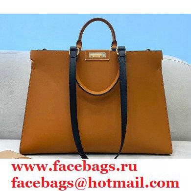 Fendi Leather Medium Peekaboo X-Tote Shopper Bag Brown 2020