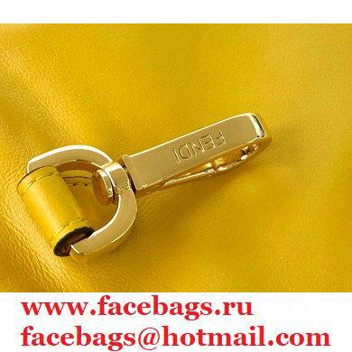 Fendi Leather Phone Pouch Bag with Detachable Necklace Yellow 2021