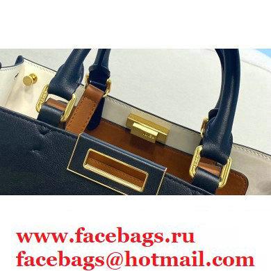 Fendi Leather Small Peekaboo X-Tote Shopper Bag Black 2021 - Click Image to Close