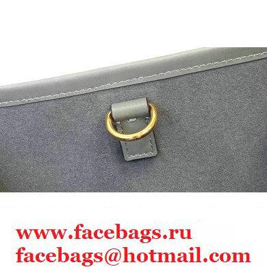 Fendi Leather Sunshine Large Shopper Tote Bag Gray 2021