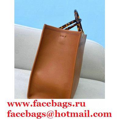 Fendi Leather Sunshine Medium Shopper Tote Bag Brown 2021