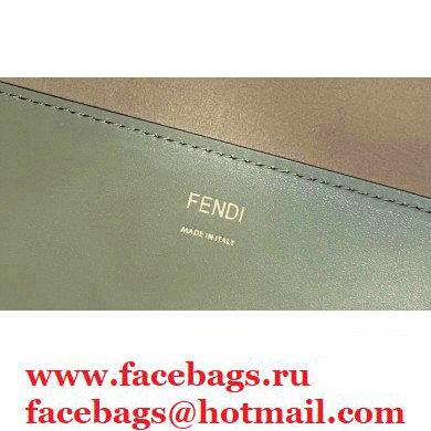 Fendi Leather Sunshine Medium Shopper Tote Bag Dark Green 2021