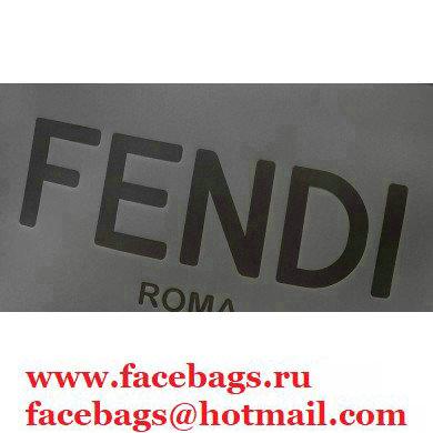 Fendi Leather Sunshine Medium Shopper Tote Bag Gray 2021