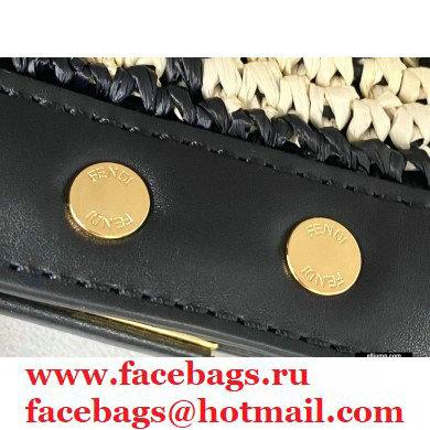 Fendi Raffia FF Medium Peekaboo X-Tote Bag Black 2020