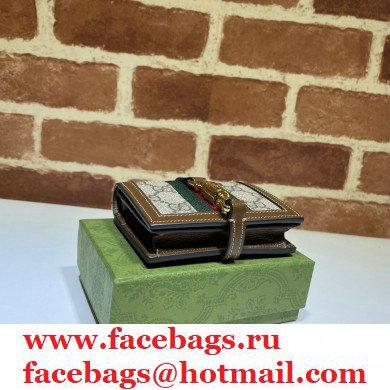 Gucci Jackie 1961 Card Case Wallet 645536 GG Supreme Canvas 2021 - Click Image to Close
