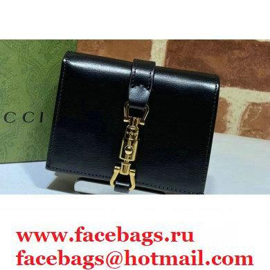 Gucci Jackie 1961 Card Case Wallet 645536 Leather Black 2021 - Click Image to Close