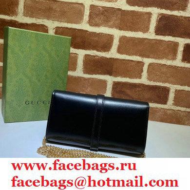 Gucci Jackie 1961 Chain Wallet Bag 652681 Leather Black 2021 - Click Image to Close