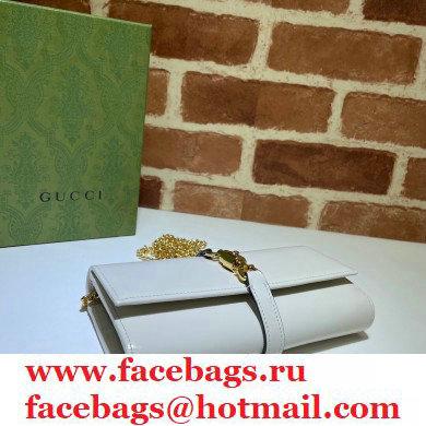 Gucci Jackie 1961 Chain Wallet Bag 652681 Leather White 2021