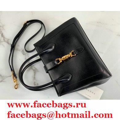 Gucci Jackie 1961 Medium Tote Bag 649016 Leather Black 2021
